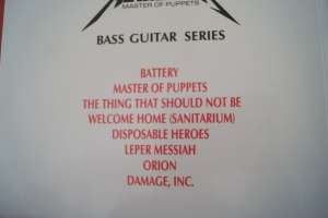 Metallica - Master of Puppets Songbook Notenbuch Vocal Bass