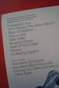 Hayley Westenra - Pure Songbook Notenbuch Piano Vocal Guitar PVG