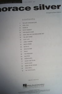 Horace Silver - Jazz Piano Solos Songbook Notenbuch Piano