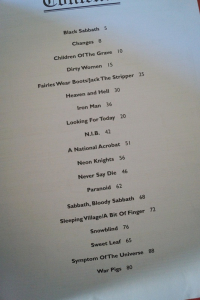 Black Sabbath - Best of Guitar Tab Songbook Notenbuch Vocal Guitar