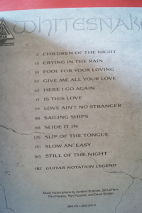 Whitesnake - Guitar Collection Songbook Notenbuch Vocal Guitar