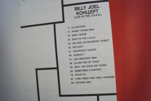 Billy Joel - Concert (Live in the USSR) Songbook Notenbuch Piano Vocal Guitar PVG