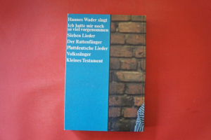 Hannes Wader - Lieder (Hardcover) Songbook Notenbuch Vocal Guitar