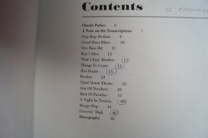Charlie Parker - Jazz Masters Songbook Notenbuch Eb Alto Saxophone