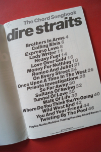 Dire Straits - The Chord Songbook Songbook Vocal Guitar Chords