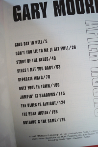 Gary Moore - After Hours Songbook Notenbuch für Bands (Transcribed Scores)
