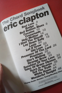 Eric Clapton - The Chord Songbook Songbook Vocal Guitar Chords
