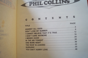 Phil Collins - The Best of Songbook NotenbuchPiano Vocal Guitar PVG