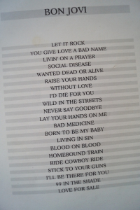 Bon Jovi - La piu belle Canzoni Songbook Notenbuch Piano Vocal Guitar PVG