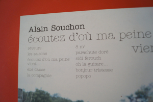 Alain Souchon - Ècoutez d´ou ma peine vient Songbook Notenbuch Piano Vocal Guitar PVG