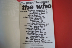 Who - The Chord Songbook Songbook Vocal Guitar Chords