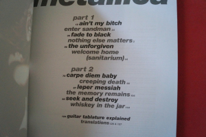 Metallica - Play Guitar with 1 & 2 (ohne CDs) Songbook Notenbuch Vocal Guitar