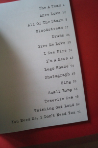 Ed Sheeran - Best of for Easy Piano Songbook Notenbuch Easy Piano Vocal