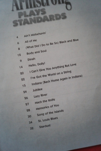 Louis Armstrong - Plays Standards Songbook Notenbuch Trumpet