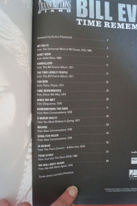 Bill Evans - Time remembered Songbook Notenbuch Piano Vocal