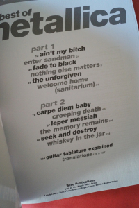 Metallica - Play Guitar with 1 & 2 (mit 2CDs) Songbook Notenbuch Vocal Guitar
