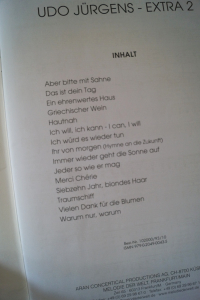 Udo Jürgens - Extra 1 und 2 Songbooks Notenbücher Piano Vocal