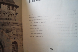 Johnny Cash - Prison Blues Songbook Notenbuch Piano Vocal Guitar PVG