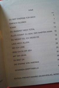 Münchener Freiheit - Energie (mit Autogrammen) Songbook Notenbuch Piano Vocal