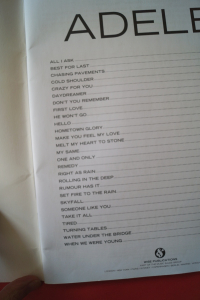 Adele - 27 Adele Songs Songbook Notenbuch Easy Piano Vocal