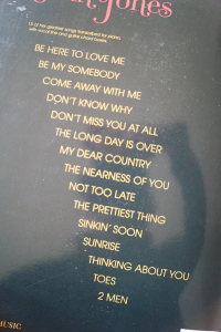 Norah Jones - The Piano Songbook Songbook Notenbuch Piano Vocal Guitar PVG