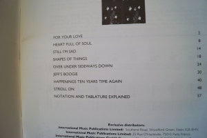 Yardbirds - Guitar Legends Songbook Notenbuch Vocal Guitar