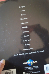 Ariana Grande - Thank U Next Songbook Notenbuch Piano Vocal Guitar PVG