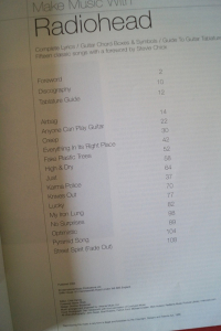 Radiohead - Make Music with Songbook Notenbuch Vocal Guitar