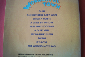 Wonderful Town Songbook Notenbuch Piano Vocal