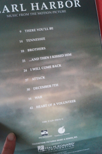 Pearl Harbor Songbook Notenbuch Piano