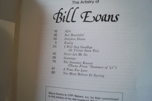 Bill Evans - The Artistry of Vol. 1 & 2 Songbooks Notenbücher Piano