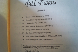 Bill Evans - The Artistry of Vol. 1 & 2 Songbooks Notenbücher Piano