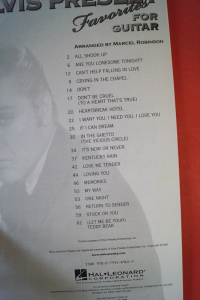 Elvis - Favorites for Guitar Songbook Notenbuch Vocal Guitar