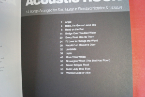 Fingerpicking Acoustic Rock Songbook Notenbuch Vocal Guitar