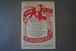 Vom 11.11. bis Aschermittwoch Heft 24 Notenheft