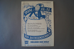 Vom 11.11. bis Aschermittwoch Heft 31 Notenheft