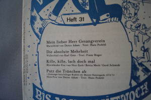 Vom 11.11. bis Aschermittwoch Heft 31 Notenheft