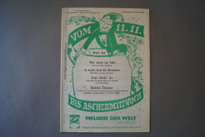 Vom 11.11. bis Aschermittwoch Heft 34 Notenheft