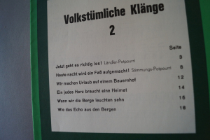 Volkstümliche Klänge 2 Notenheft
