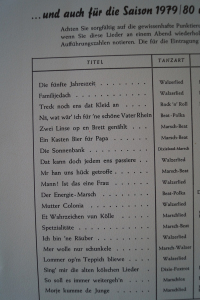 Es geht wieder rund (Saison 1979/80) Notenheft