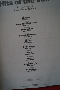 Hits of the 90s (Audition Songs mit CD) Songbook Notenbuch Piano Vocal Guitar PVG