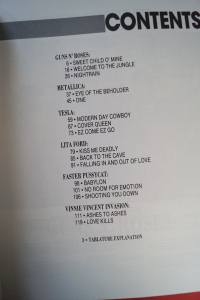 Hot Metal Volume 1 & 2 Songbooks Notenbücher Vocal Guitar