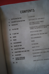 Top Hits of 2017 Songbook Notenbuch Easy Piano Vocal