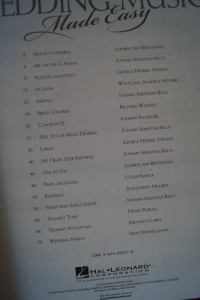 Wedding Music Made Easy Songbook Notenbuch Easy Piano