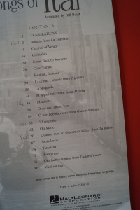 Songs of Italy Songbook Notenbuch Easy Piano Vocal