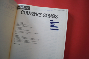 Budget Books: Country Songs Songbook Notenbuch Piano Vocal Guitar PVG