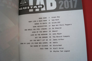 Guitar Tab 2016-2017 Songbook Notenbuch Vocal Guitar