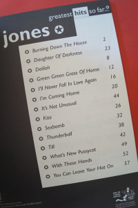 Tom Jones - Greatest Hits so far Songbook Notenbuch Piano Vocal Guitar PVG