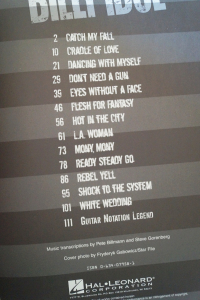 Billy Idol - Very Best of Songbook Notenbuch Vocal Guitar