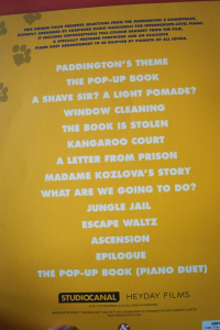 Paddington 2 Songbook Notenbuch Piano
